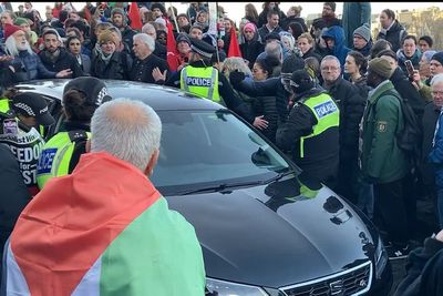 Driver charged after car hits crowd at Palestine protest in Scotland