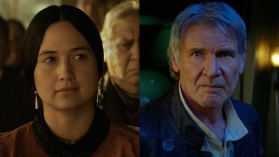 It’s Cool That Natalie Portman Met Mark Hamill At The Golden Globes, But I Really Love That Lily Gladstone And Harrison Ford Geeked Out Over Star Wars At The Show