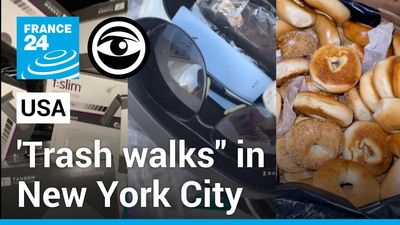 The 'trash walker' in New York City drawing attention to waste