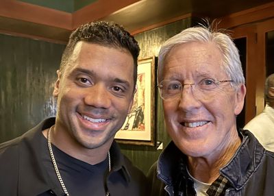 Russell Wilson flew to Seattle to surprise Pete Carroll