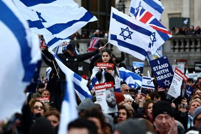 Israel Supporters Gather In European Capitals, 100 Days On From Attack