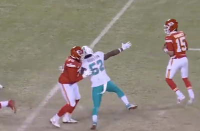 An NFL rule explained how the Chiefs got away with holding before the Dolphins’ crucial roughing penalty