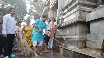 BJP leaders take part in temple cleaning drive across the country