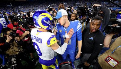 Jared Goff leads Lions to first playoff win in 32 years, beating Matthew Stafford, Rams