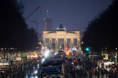Columns of tractors gather in Berlin for the climax of a week of protests by farmers