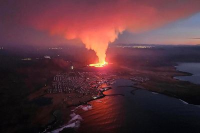 President says Iceland faces 'daunting' period after lava from volcano destroys homes in Grindavik