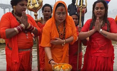 Uttar Pradesh: Transgender sadhus take holy dip at Prayagraj, leave for Ayodhya