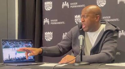 Kings’ Mike Brown Brought Laptop to Postgame Press Conference to Call Out Refs Over Ejection