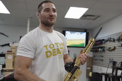 UFC 297 ‘Embedded,’ No. 1: Sean Strickland gifted custom gold firearm before leaving for Toronto