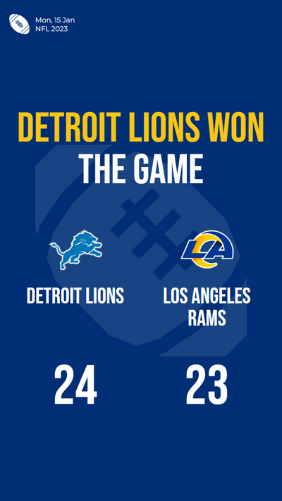 Detroit Lions defeat Los Angeles Rams in thrilling Wild Card battle