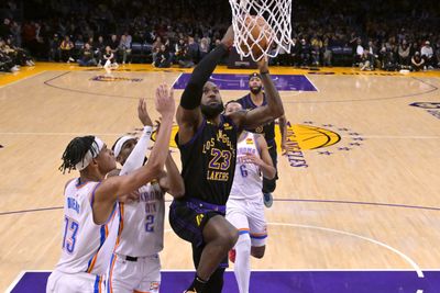 Player grades: Thunder look lethargic in 112-105 loss to Lakers