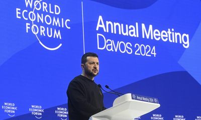 Zelenskiy tells Davos chiefs: ‘Strengthen our economy, we will strengthen your security’