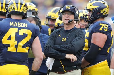 Falcons interview Michigan head coach Jim Harbaugh