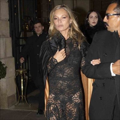 Kate Moss' Sheer Birthday Gown Was a Callback to Her '90s Naked Dress Days
