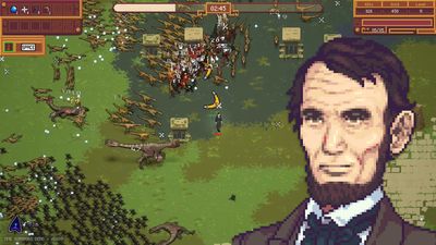 This Vampire Survivors-like milks the memey humor of Abraham Lincoln fighting dinosaurs, but it's the exact type of over-the-top-slapstick that makes 'bullet heaven' games great