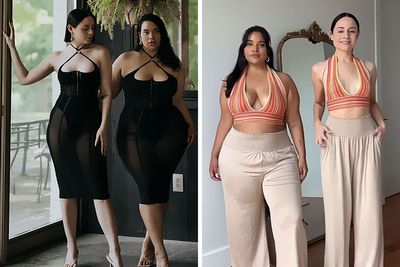 “Style, Not Size”: Two Friends Wear The Same Outfit To Show There Is No “Ideal” Body Type (38 New Pics)