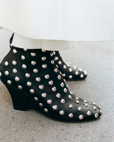Studded Boots That Are Seasonal Swaps for Those Über Popular Alaïa Embellished Ballet Flats
