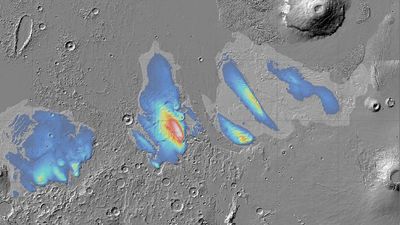 Water ice buried at Mars' equator is over 2 miles thick