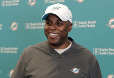 GM Chris Grier reacts to Dolphins now holding longest playoff-win drought