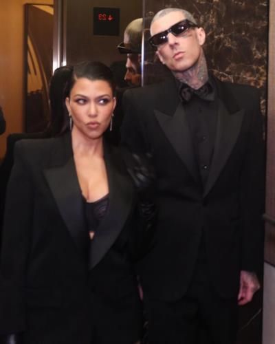Kourtney Kardashian and Husband Show Off Stylish Charm in Photo