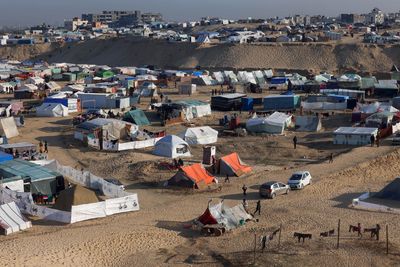 War in Gaza drove them from their homes. Now, many Palestinians can't even find tents