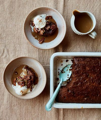 Philip Khoury’s recipe for vegan sticky toffee and pecan pudding