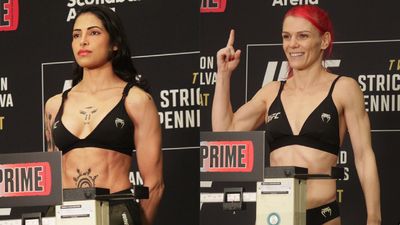 UFC 297 official weigh-in video highlights and photo gallery