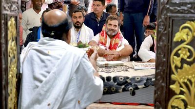 Rahul Gandhi visits over 350-year-old Vaishnavite monastery in Assam’s Majuli island