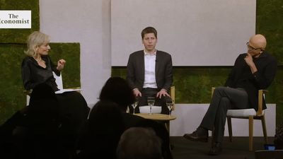 OpenAI's Sam Altman says there's no 'big red button' to stop the progression of AI while talking about its regulation alongside Microsoft CEO Satya Nadella in an interview