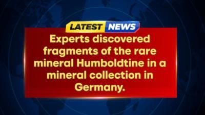 Rare mineral Humboldtine rediscovered after 75 years in German collection