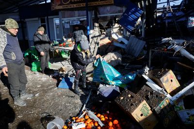 Russia says at least 27 killed in blast at Donetsk market