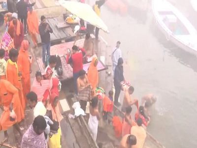 Uttar Pradesh: Devotees take holy dip in Ganga river at Varanasi ahead of Ram Mandir inauguration