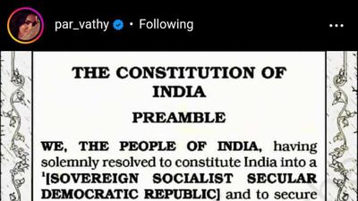 Preamble to Constitution goes viral on social media as Mollywood celebrities protest against ‘politicisation’ of Ayodhya Ram Temple consecration