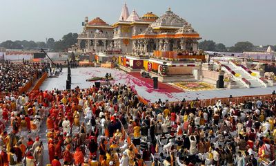 Modi inaugurates Hindu temple on site of razed mosque in India