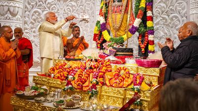 PM Modi says ‘extraordinary moment’ after unveiling Lord Ram idol at Ayodhya