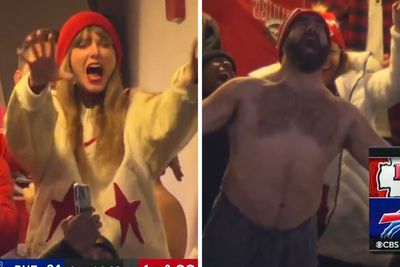 Jason Kelce Goes Shirtless To Celebrate Chiefs Touchdown, Sparking Reaction From Taylor Swift