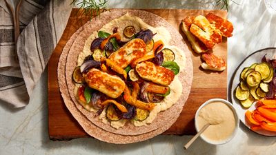 Refuel After A Workout With This Easy High-Protein Halloumi Wrap Recipe