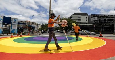 Braddon's rainbow roundabout is now even more inclusive