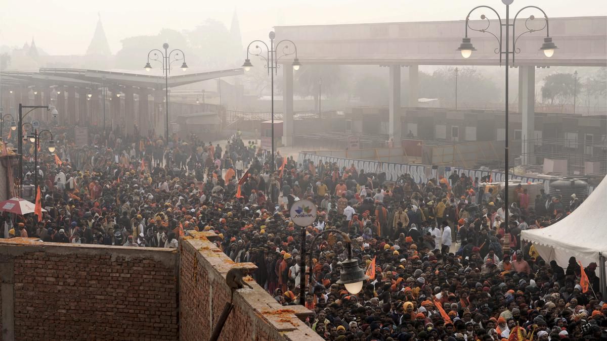 Devotees queue up in droves as Ram temple in Ayodhya…