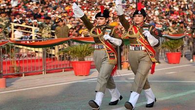 Republic Day 2024: An all-women tri-services contingent taking part in Parade first time