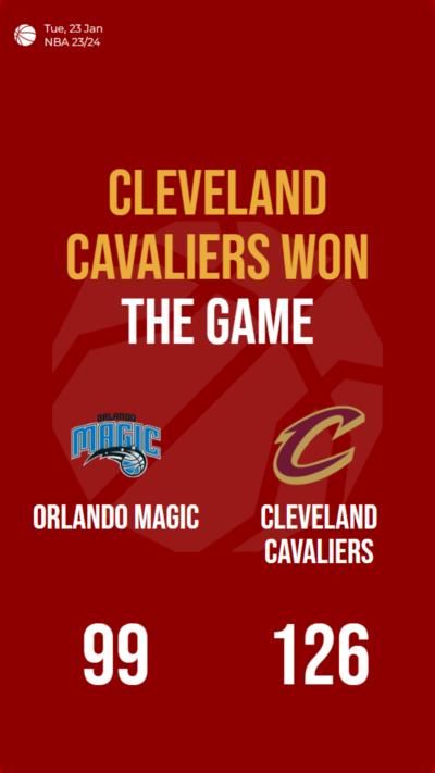 Cleveland Cavaliers defeat Orlando Magic with an impressive 126-99 score