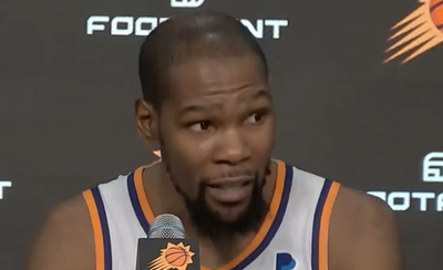 Kevin Durant dropped an expletive in utter disbelief after learning about Joel Embiid’s 70-point game