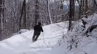 Fresh snow on your local bike trail? Why not ski down it instead
