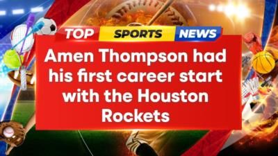 Rookie Amen Thompson shines in first start for Houston Rockets