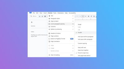 How to double space in Google Docs