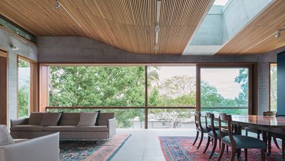 Treetops House brings softness to contemporary concrete volumes in Sydney