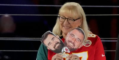 Donna Kelce shared her thoughts on Jason Kelce’s legendary shirtless celebration at Chiefs-Bills game