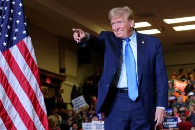 Former President Trump gives testimony denying mass extortion charges