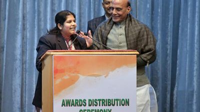 Rajnath felicitates winners of Project Veer Gatha 3.0