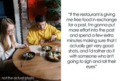 Man Requests A Free Meal, Which His GF Accepted Due To Her Hobby He Continually Made Fun Of